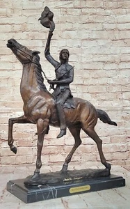 Buffalo Signal Lost Wax Cast Bronze Statue Sculpture by Frederic Remington Deal - Picture 1 of 10