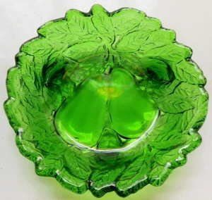 Tiara Indiana Glas smaragdgrün 3 Zehen süße Birne Avocado 6" Windelschale - Bild 1 von 11