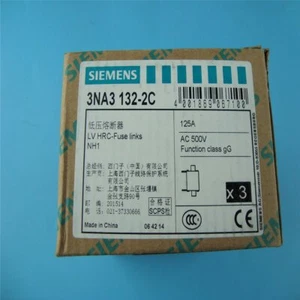 3PCS/1Box Siemens 3NA3132-2C 3NA31322C NH1-gG 125A 500V Fuse Free Shipping - Picture 1 of 3