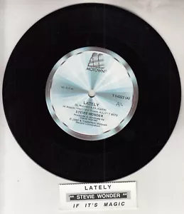 STEVIE WONDER Lately 1980 7" 45 rpm vinyl record + juke box title strip - Picture 1 of 2