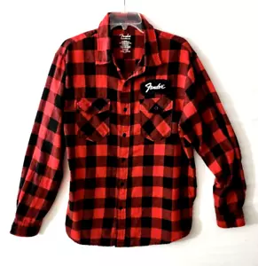 Offizielles FENDER Flanellhemd mit Knopfleiste Langarm rot kariert Herren XL - Bild 1 von 7