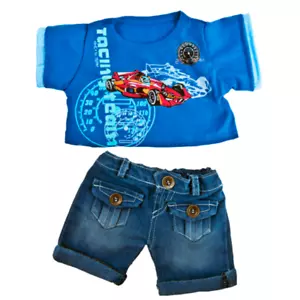Orsacchiotto abbigliamento auto cool t-shirt e jeans per 16""/40 cm build a orsacchiotto - Foto 1 di 3