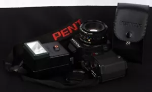 NrMint Pentax A3 Date S 35mm Film SLR c/w smc Pentax-A 50mm f/2 Lens & Flash Kit - Picture 1 of 13
