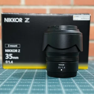 Nikon NIKKOR Z Mount 35mm f/1.4 lens MINT w Box, Caps, and Lens Hood - Picture 1 of 9