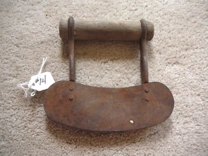 ANTIKES PRIMITIVES ZWEIKLINGEN LEBENSMITTELZERKLEINERER HACKMESSER - HOTDOG FORM #14 - Bild 1 von 7