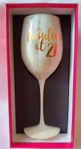 21st Birthday Marble Wine Glass with Gift Box - Bild 1 von 2