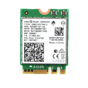 9260NGW M.2 WiFi Tarjeta Bluetooth Portátil Inalámbrico AC 1.73Gbps Adaptador de Red - Imagen 1 de 6