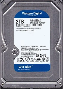 WD20EZAZ-22L9GB0 s/n: WXC2A5 JUL/2021 R/N: 810011 2TB SATA 3.5" WESTERN DIGITAL - Picture 1 of 5