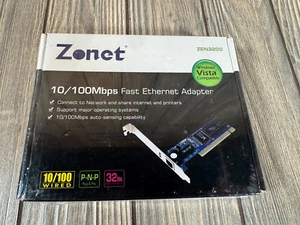 Zonet Zen3200 10/100Mbps fast Ethernet Adapter Windows Vista compatible 32 bit - Picture 1 of 8