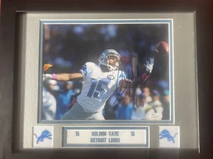 Rare Golden Tate Signed Autographed 8x10 Detroit Lions Framed 11x14 JSA Proof - Picture 1 of 3