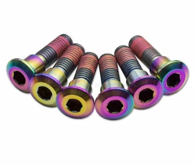 6x KTM 125 Duke 2017-2023 Rainbow Titanium Front Disc Rotor Bolts Screws M8x25 - Image 1 of 2