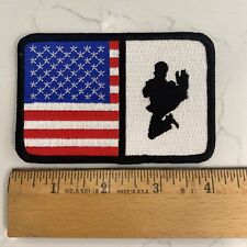 Brand New Karate Embroidered Patch With American Flag