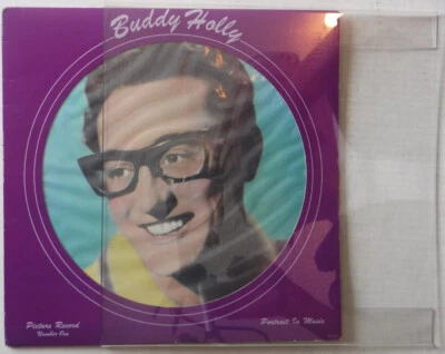 BUDDY HOLLY – PORTRAIT IN MUSIC #1 PICTURE DISC- 12” VINYL LP & DISPLAY MOUNTING - Image 1 of 4