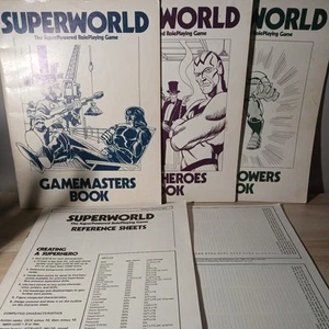 Superworld 2401-X Chaosium Superhelden RPG Steve Perrin Vintage drei Bücher  - Bild 1 von 6