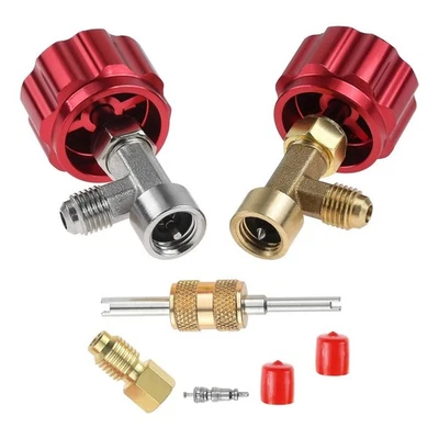 R134A Can Tap Valve Self-Sealing & Puncture Style With Tank Adapter A/C Repair - Image 1 of 4