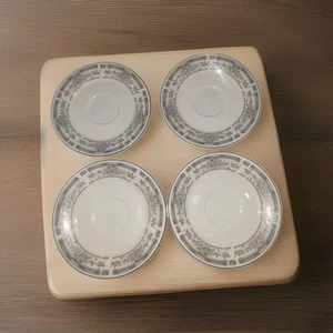 Manchester Porzellan Porzellan Deser Teller 22K Band 4145 Lot 4 zarte floral 6" - Bild 1 von 4