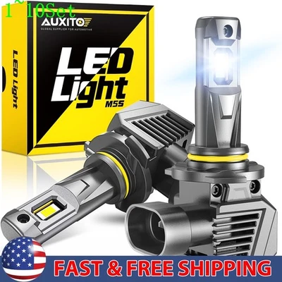 AUXITO 9005 HB3 LED Headlight Bulbs 6500K White High Low Beam 22000LM 1-10Set - Image 1 of 4