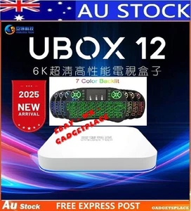 ✅OFFICIAL AUTHORISED 2025 LATEST UNBLOCK TECH UBOX 12 TV BOX +FREE MINI KEYBOARD - Picture 1 of 3