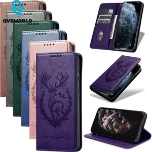 For Xiaomi Redmi 14C 13 A3 Note 14 13 Deer Embossed Wallet Case Phone Case Cover - Picture 1 of 18