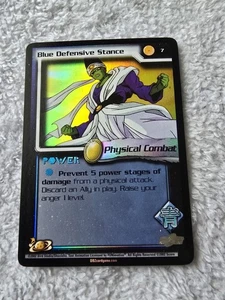 DBZ Dragon Ball Z FOIL Blue Defensive Stance 7 CCG Unlimited World Games Saga MP - Picture 1 of 5