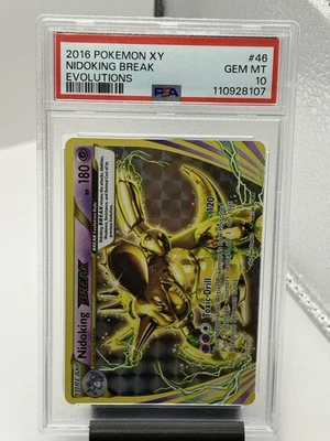 2016 Pokemon Nidoking Break XY Evolutions 46/108 PSA 10 GEM MINT - Image 1 of 2