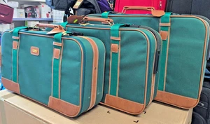 Valigia Rettangolare Effetto Vintage Verde - Doppia chiusura (3 misure) - Imagen 1 de 14