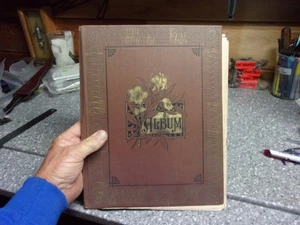B622 antikes Scrabook Album 1800er Sammelkarten etc 188 Stück - Bild 1 von 24