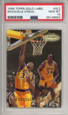 1998 Topps Gold Label #GL2 Shaquille O'Neal PSA 10 - Imagem 1 de 2