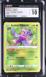 Radiant Tsareena 016/195 Silver Tempest CGC 10 gemas como nuevo 2022 - Imagen 1 de 2