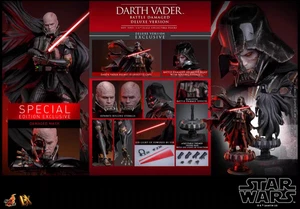 Hot Toys DX45 Figure Star Wars Darth Vader Battle Damaged Deluxe Ver 1/6 Statue - Picture 1 of 22