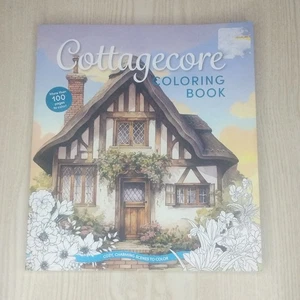 Cottagecore Coloring Book – 100 Cozy Scenes, Nature, Cottages, Cottage Life - Picture 1 of 7