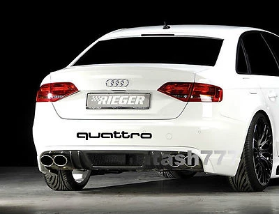 QUATTRO AUDI A4 A6 A8 RS3 RS4 Q5 S- Line Racing Decal sticker emblem logo BLACK - Image 1 of 2