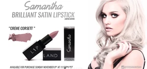 LIPLAND COSMETICS BRILLIANT SATIN MATTE LIPSTICK 4g/0,14oz SAMANTHA CREME CORSETT - Bild 1 von 1