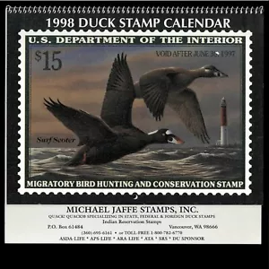 CALENDARIO DE SELLOS DE PATO 1998 - EXCELENTES FOTOS Y COLECCIONABLES, ¡ÚSALO PARA 2026! - Imagen 1 de 1