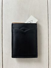 NWT Fossil Mykel Magnetic Money Clip Front Pocket Wallet Black Leather