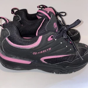 Heelys Roller Skate Sneakers Women’s Size 6 Style 9119 Black Pink With Wheels - Picture 1 of 6