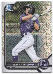 Bowman Cromo 2022 Benny Montgomery Mega Box Rifrattore Mojo - Foto 1 di 2