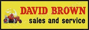 David Brown Sales And Service 8" x 24" Metal Sign - Picture 1 of 1