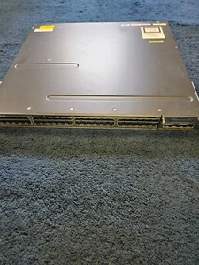 CISCO WS-C3750X-48T-S 48 Port Gigabit Switch W/C3KX-NM-10G & 10G SFP Module(s) - Picture 1 of 5