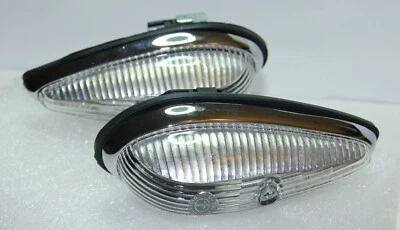 2x CLASSIC FIAT 500 N NUOVA PAIR SIDE REPEATER INDICATOR LAMP CLEAR BRAND NEW - Image 1 of 4