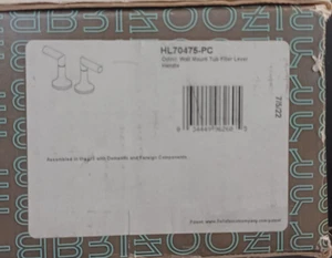 Brizo HL70475-PC Wall Mount Tub Filler Lever Handles Only Less Trim, Chrome - Picture 1 of 1