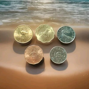 Coin.Lot of coins.Coin Zebra Ostrich Hare 5 coins - Picture 1 of 12