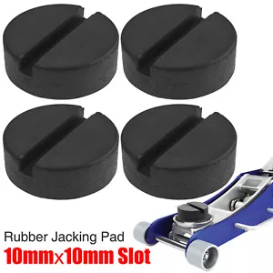 4x Trolley Jack Pad Pinch Weld Floor Jacking Lifting Adapter Classic Puck Rubber - Foto 1 di 8