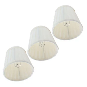3PCS E14 Clip On Lamp Shade Candle Chandelier Fabric Lampshade for Hotel KTV - Picture 1 of 12