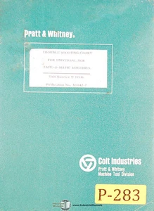 Pratt & Whitney Tape O Matic, U 39546, Trouble Shooting Manual 1969 - Picture 1 of 2