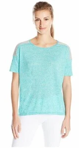 SHAPE activewear Women's Cap Sleeve Boxy Tee, Viridian Heather, Medium - Picture 1 of 2