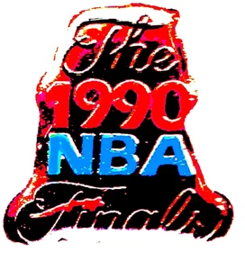 PIN DE PRENSA DE LOS MEDIOS DE PRENSA DE LAS FINALES DE LA NBA 1990 DETROIT PISTONS PORTLAND TRAILBLAZERS - Imagen 1 de 2