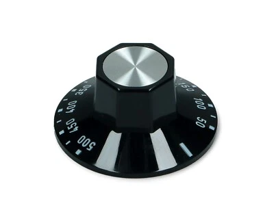 MANOPOLA FORNO NERA ø 50 mm 50-500°C EGO 0000.524.834 3444187