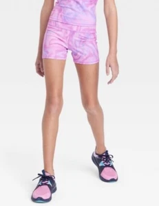 Girls All In Motion Core Tumble Biker Short Purple Multi XL(14) NWT - Picture 1 of 7