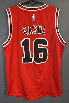 MEN'S ADIDAS NBA CHICAGO BULLS 2015 PAU GASOL #16 BASKETBALL SHIRT JERSEY SIZE M - Image 1 of 4